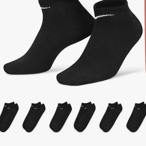 Nike Dri Fit No Show Socks Black